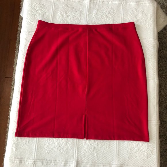 NEW! Susan Graver French Terry Slim Skirt XL - Picture 4 of 12